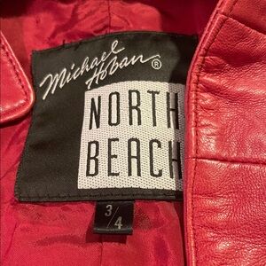 Michael Hoban Vibrant Red Leather Jacket